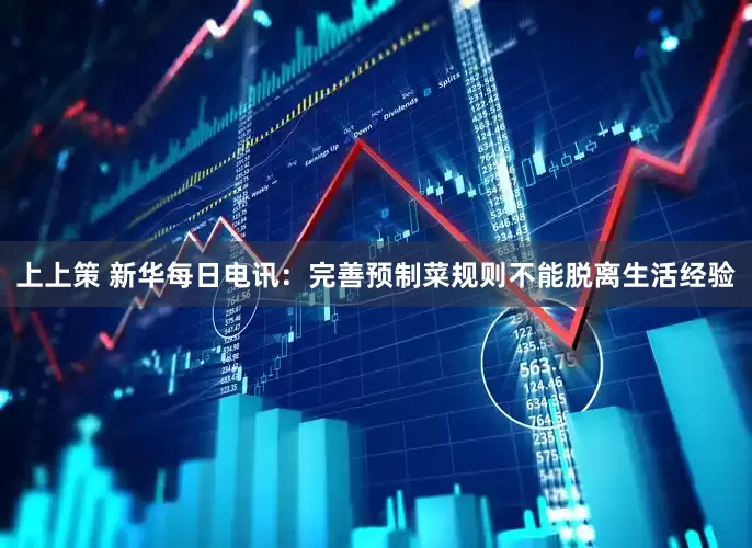 上上策 新华每日电讯：完善预制菜规则不能脱离生活经验